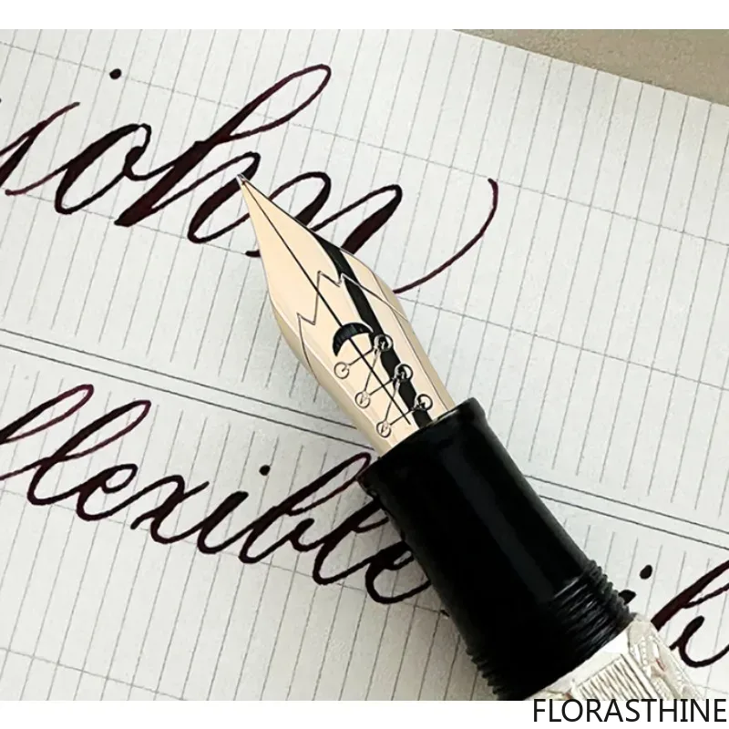 Fountain Pen Calligraphy Flex Nib - P136 138 139 シャープポイントペン、英語カリグラフィー、花柄、柔軟性のあるシャープポイント、銅板用、ES、ER、ピストン式、フレキシブルニブ