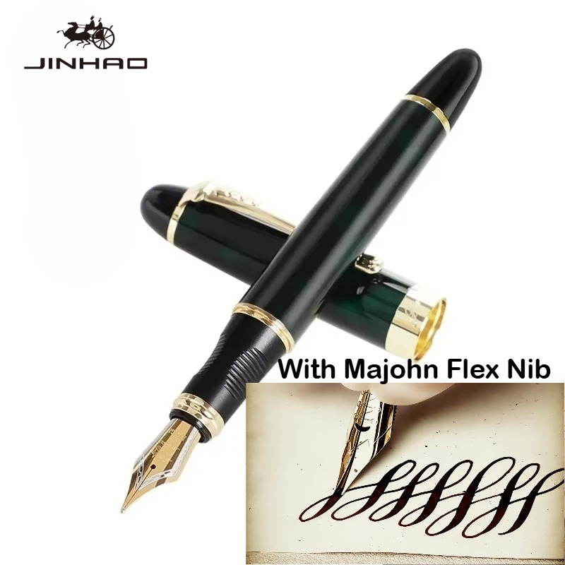 Fountain Pen Calligraphy Flex Nib - JINHAO X450 万年筆マジョーンフレックスペン先書道ペン金属ペン筆記用学校事務用品文具