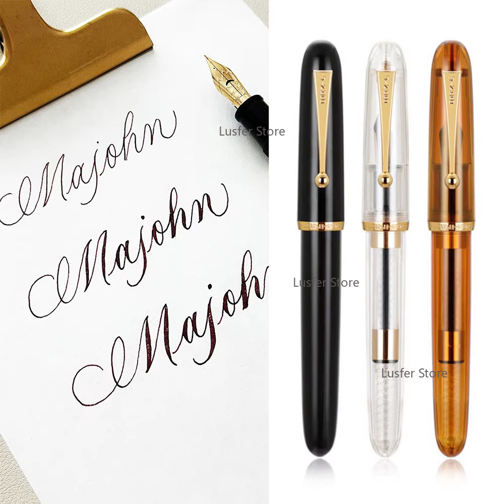 Fountain Pen Calligraphy Flex Nib - 限定ジンハオ 9016 アクリル透明万年筆 No.6 ソルフフレックス F