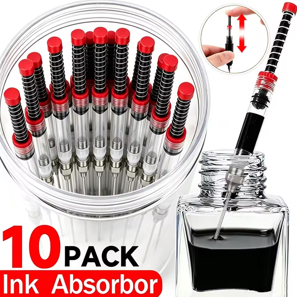 Fountain Pen Converter Ink Suction - 1-10個入り 万年筆用インク注入器 シリンジ 吸引器 ツール 吸引ピペット