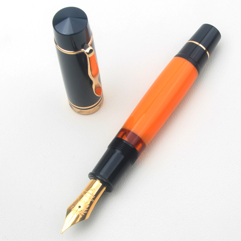 Fountain Pen Piston Filler Large Ink - MAJOHN P139 ヴィンテージ万年筆 フルブラスボディ ピストンフィラー 大型