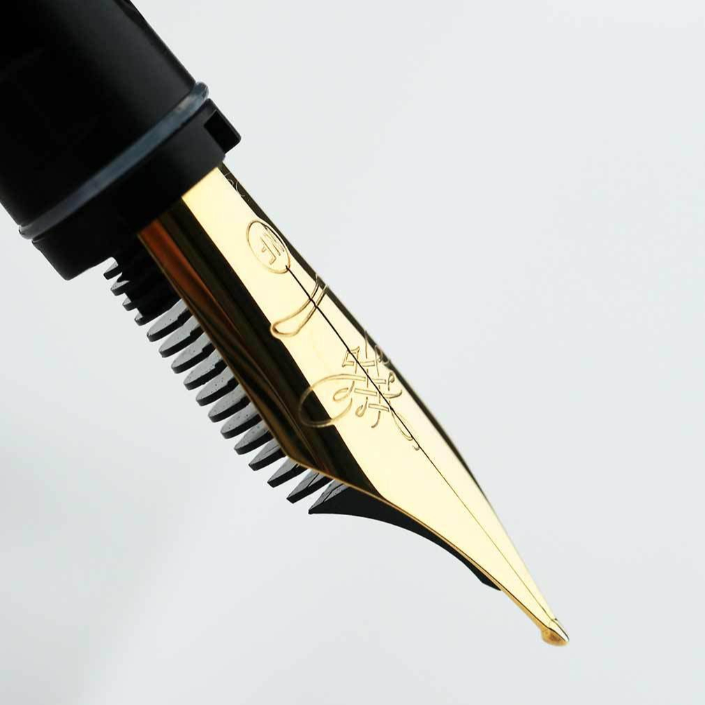 Fountain Pen Calligraphy Flex Nib - MAJOHN No.6 35mm 長尺ナイフ研磨仕上げ、柔軟性のある万年筆ペン先、NF 0.4-1.5mm、手磨き仕上げ、大型イリジウム製カリグラフィーペン先