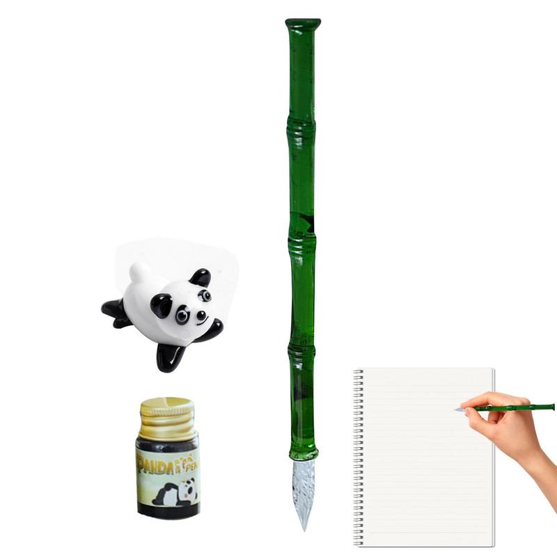 Glass Dip Pen Calligraphy Ink Set - ガラスのディップとインクのギフトセット,書道のペン,木のデザイン,女性と男性のための署名のジャックペン,10代
