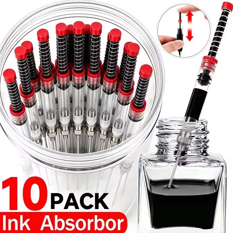 Fountain Pen Converter Ink Suction - 1-10個入り 万年筆用インク注入器 シリンジ 吸引器 ツール 吸引ピペット