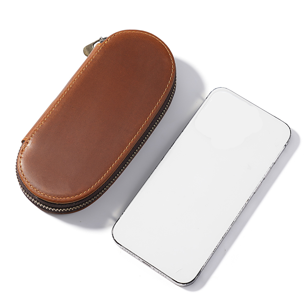 レトロ 3 スロット万年筆ケース手作りクレイジーホースレザー - Leather Fountain Pen Case 3 Slots Pouch のレビューと価格