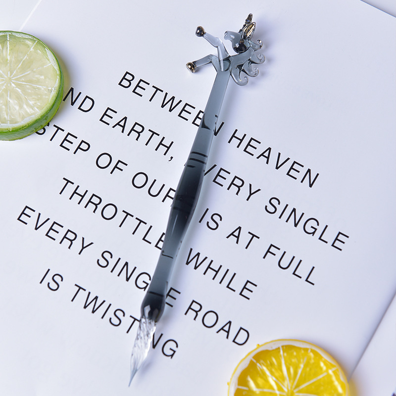 クリエイティブユニコーン手作りギフトボックスゴシックインクペ - Glass Dip Pen Calligraphy Ink Set のレビューと価格