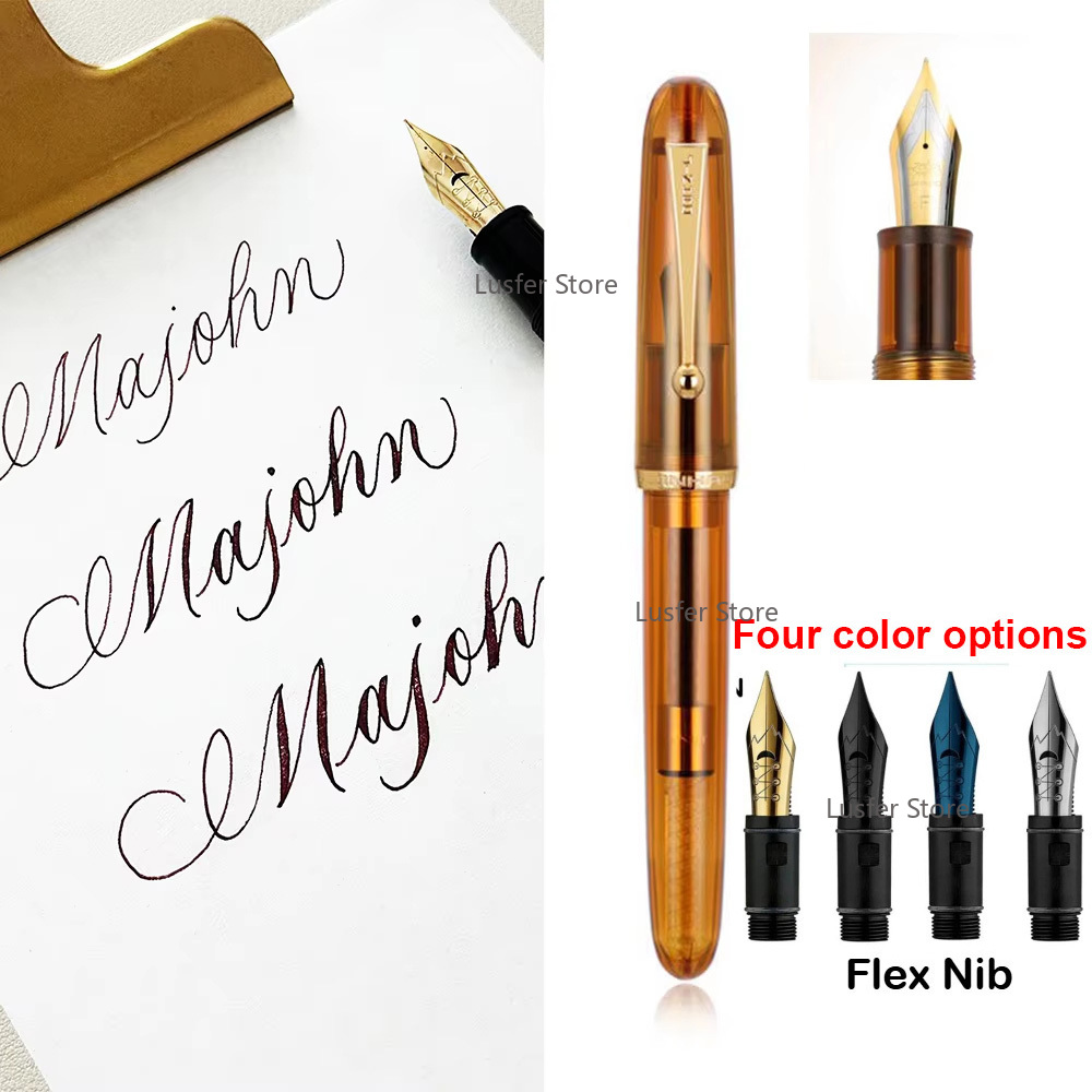 限定ジンハオ 9016 アクリル透明万年筆 No.6 ソルフ - Fountain Pen Calligraphy Flex Nib のレビューと価格