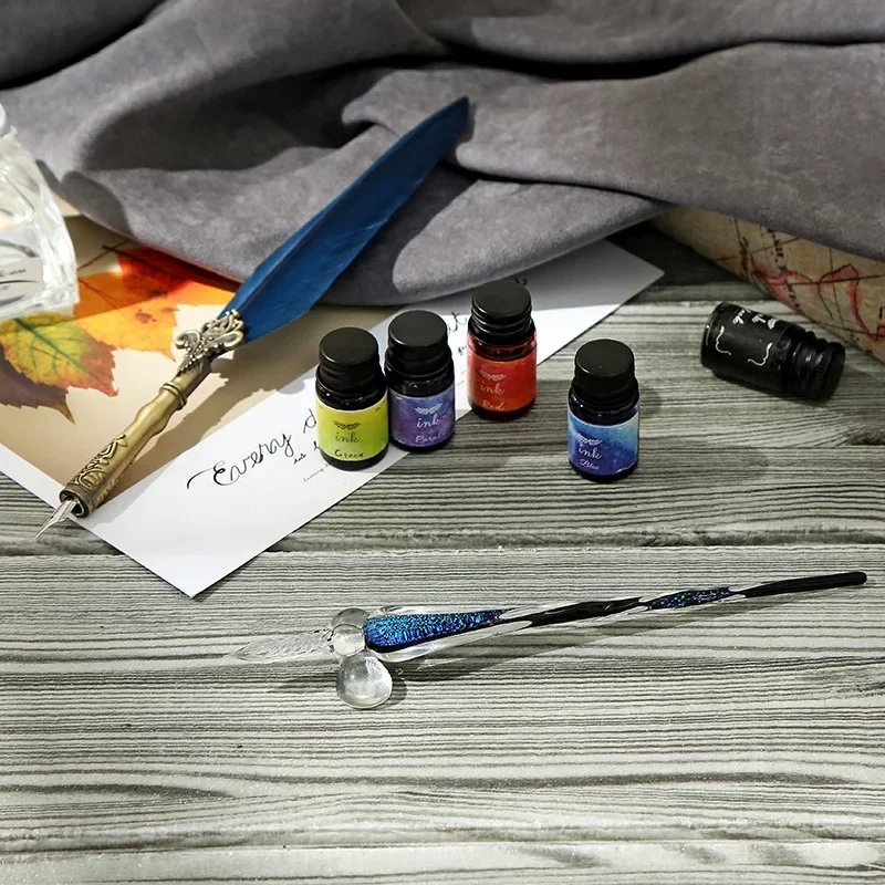 1本入り ガラス製ペン 万年筆 水性インク マーキュリー・ス - Glass Dip Pen Calligraphy Ink Set のレビューと価格