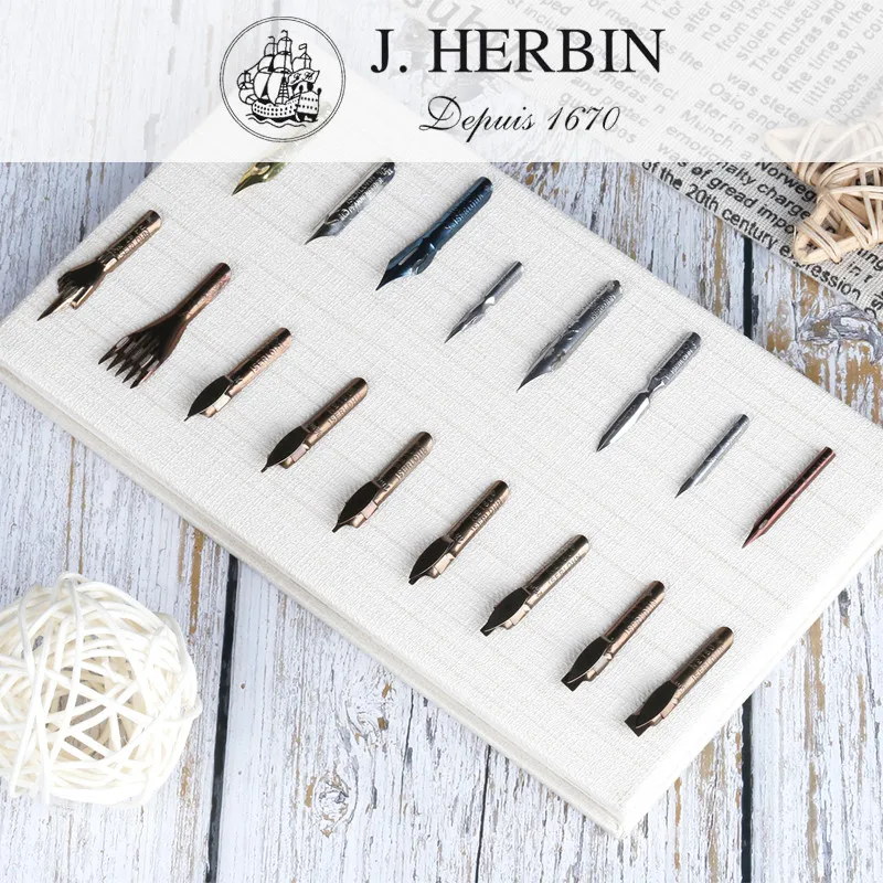 フランスのJ., オリジナルのHerbinxブラウスディップ - Fountain Pen Calligraphy Flex Nib のレビューと価格