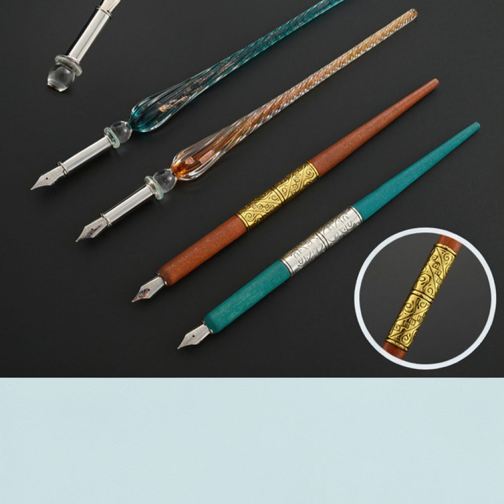 モダンなガラス製ディップペンセット。星空をモチーフにしたクリ - Glass Dip Pen Calligraphy Ink Set のレビューと価格