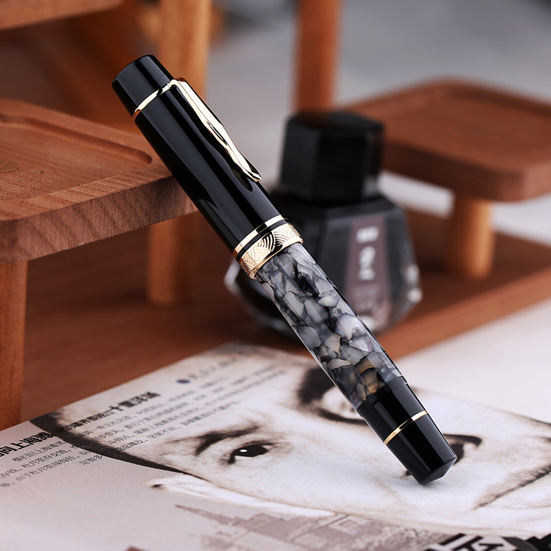 MAJOHN P139 ヴィンテージ万年筆 フルブラスボディ - Fountain Pen Piston Filler Large Ink のレビューと価格