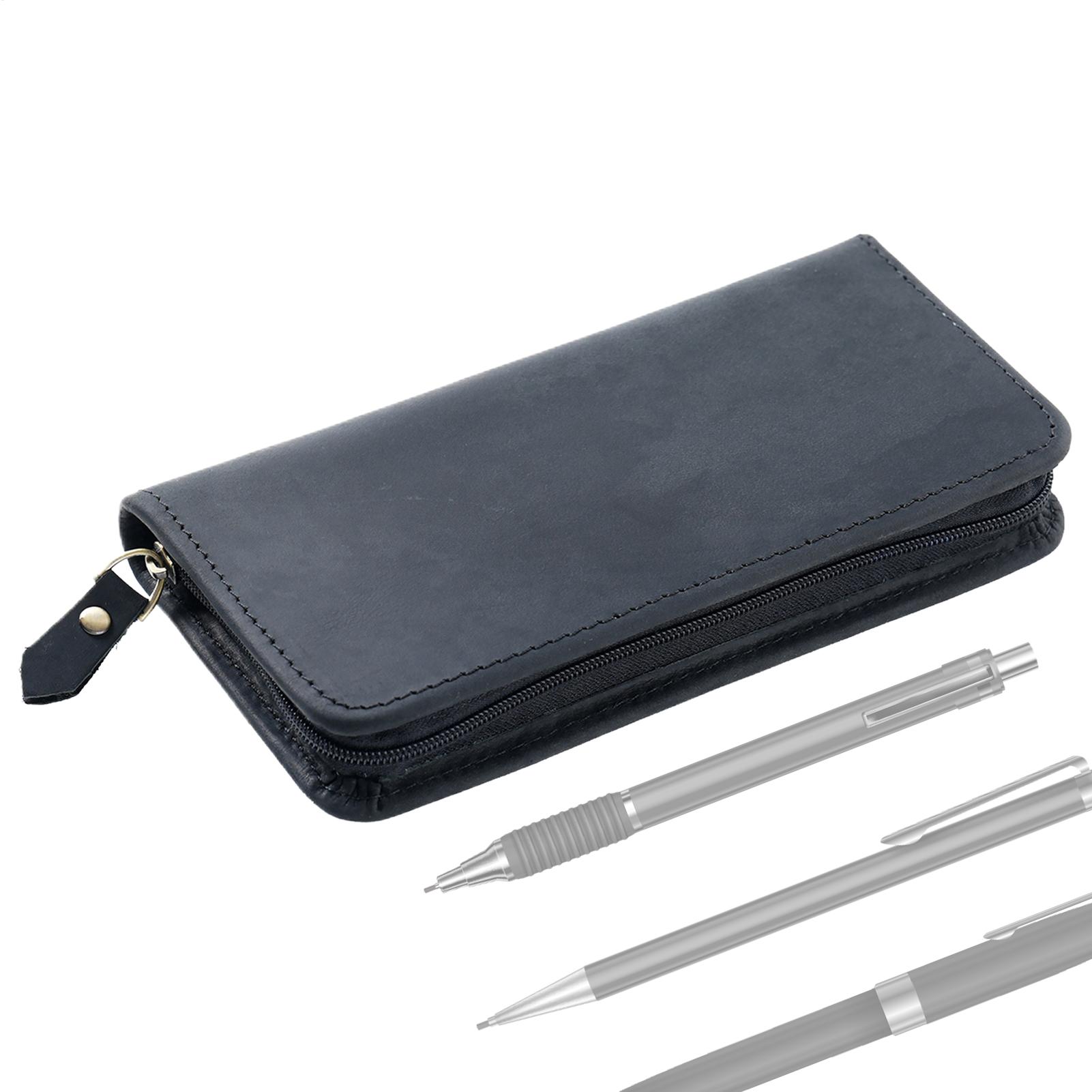3 スロットレザーペンバッグヴィンテージ文具収納万年筆ポーチ - Leather Fountain Pen Case 3 Slots Pouch のレビューと価格