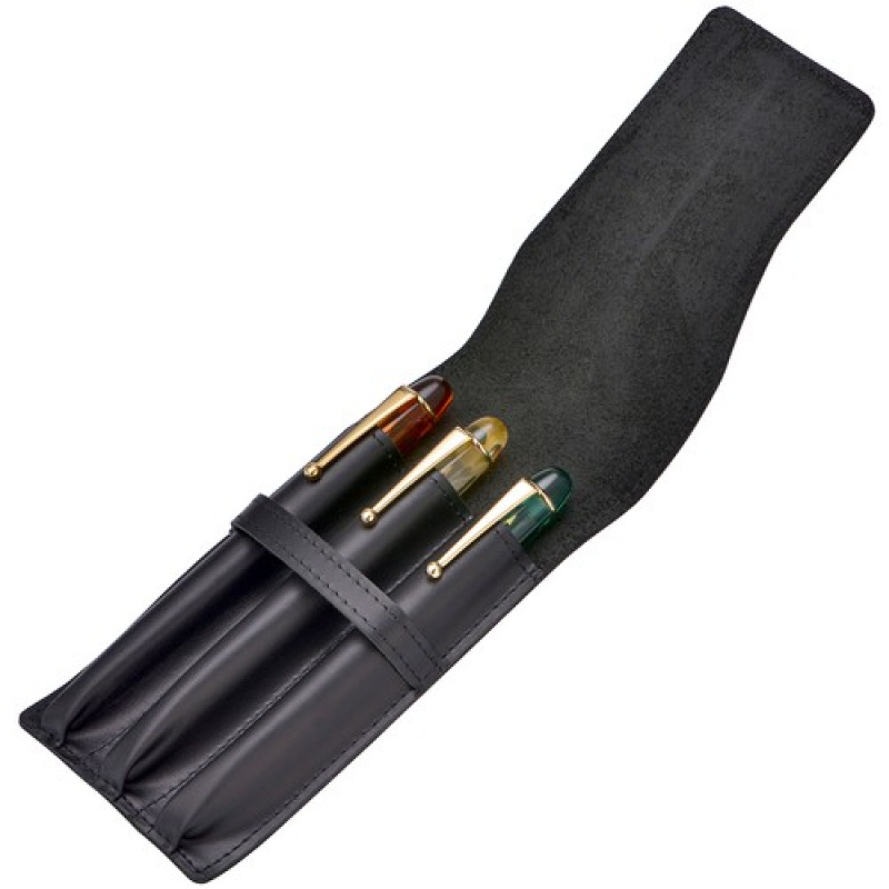 A+ 3スロット ヴィンテージレザー万年筆ケース 分割バッグ - Leather Fountain Pen Case 3 Slots Pouch のレビューと価格