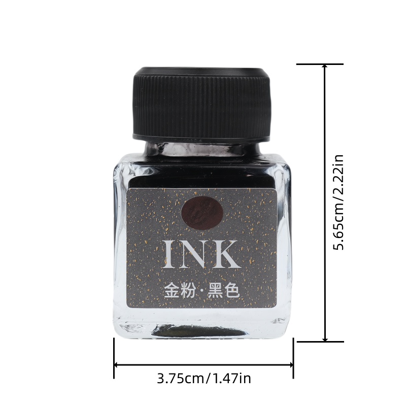 12色のきらめく金粉入りガラスディップペンインクセット、非炭 - Glass Dip Pen Calligraphy Ink Set のレビューと価格