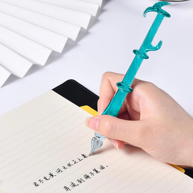ガラスのディップとインクのギフトセット,書道のペン,木のデザ - Glass Dip Pen Calligraphy Ink Set のレビューと価格