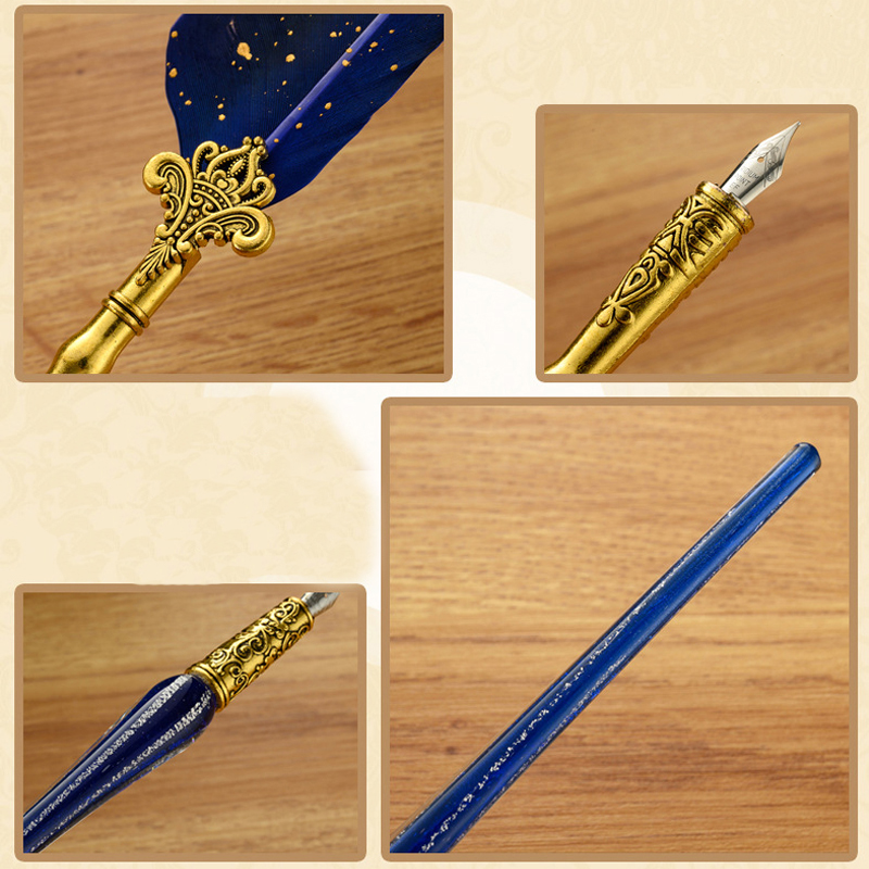 クラシックガラスディップペン 18 ペン先 6 色インクセッ - Glass Dip Pen Calligraphy Ink Set のレビューと価格