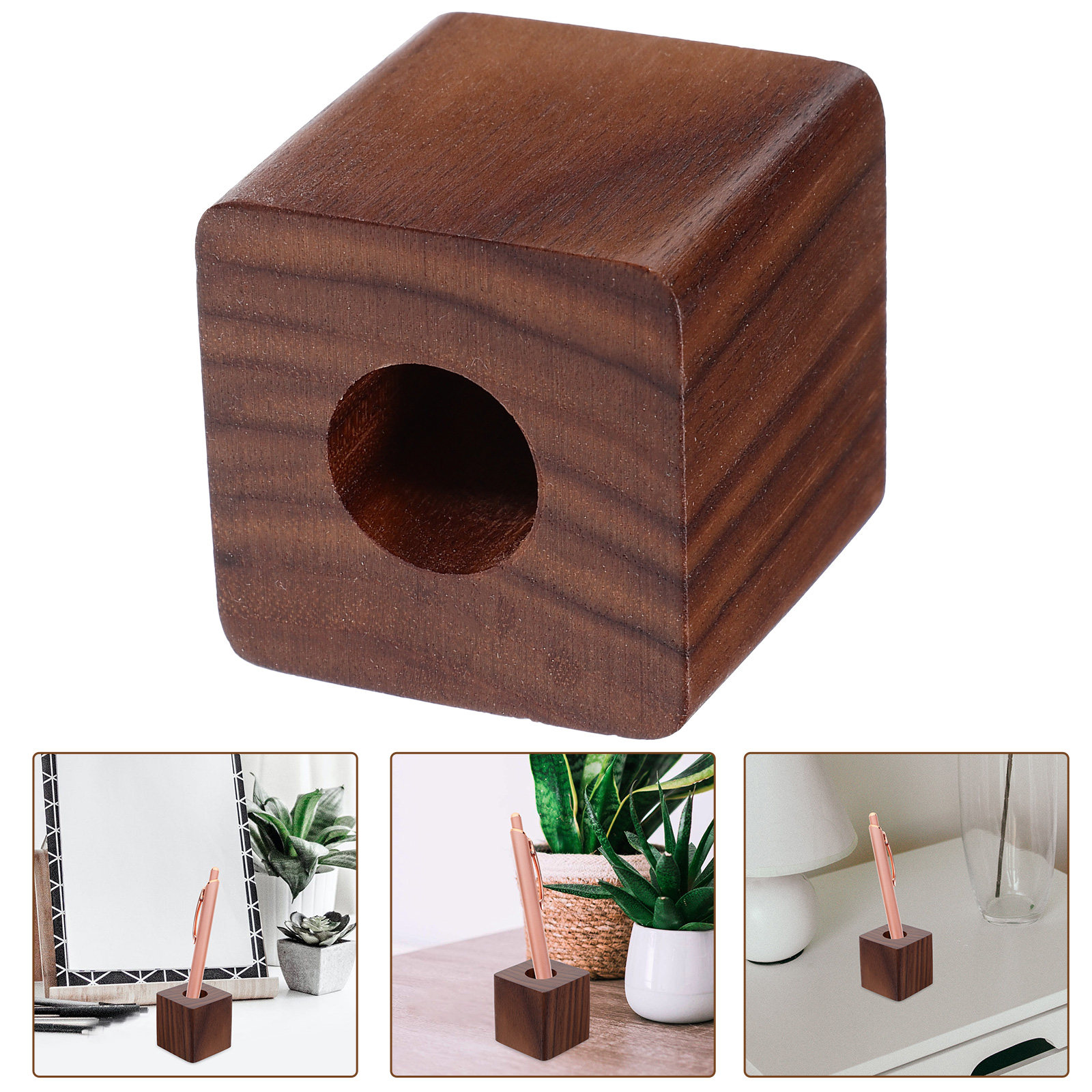 ウォールナット材の万年筆スタンド – コンパクトなデスクオー - Wooden Fountain Pen Desk Stand Holder のレビューと価格